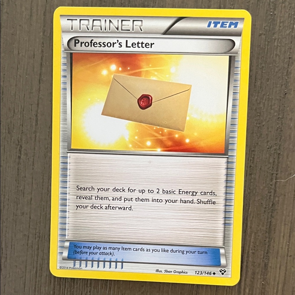 Pokemon Trainer Card - Professor's Letter with Yellow Border